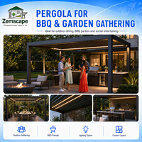 Pergola solaire haut de gamme avec panneau photovoltaïque, toit en alliage d'aluminium, économie d'énergie, respectueuse de l'environnement, pour jardin extérieur, villa