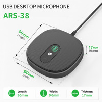 Microphone de conférence USB CMTECK M38 - Microphone à condensateur omnidirectionnel avec suppression du bruit, léger et portable pour les entreprises et l'enseignement