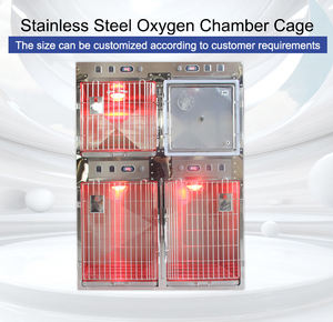 EUR profesyonel veteriner ekipmanları sıcaklık kontrolü PET ICU kafes izleme evcil hayvan için zarif Vet oksijen kafes - Product Image 3