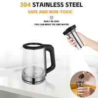 Bouilloire électrique GMC-325 HomeWings Nouveau design de marmite en verre Appareil de cuisine intelligent qui garde la chaleur Option saine pour un usage domestique