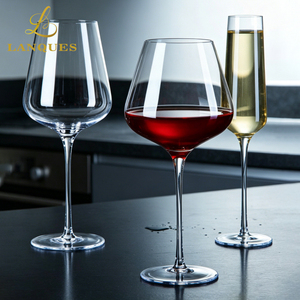 Juego de Copas de <span class=keywords><strong>Vino</strong></span> de Cristal Soplado a Mano Lanques, Juego de Copas para <span class=keywords><strong>Vino</strong></span> de Burdeos, Borgoña y Chardonnay, para Uso Doméstico y Hostelería - Product Image 1
