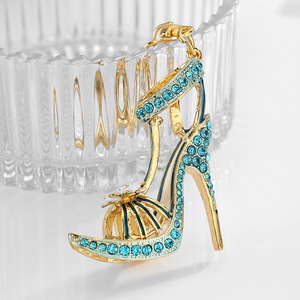 Pendant <strong>Key</strong> for Ornaments Girl Bags Hanging Women Bling <strong>Keyring</strong> <strong>Crystal</strong> High Heels Shoes <strong>Keychain</strong> - Product Image 2