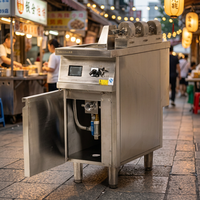 Cuiseur à nouilles grande capacité 20,6 L RKMF-RCFZ370, vertical, en acier inoxydable, à trois bacs
