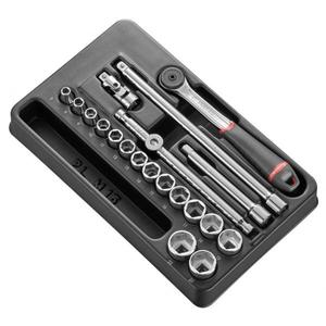 FACOM-Módulo de enchufe métrico de 6 puntos de 3/8 '', 20 piezas, EAN 3662424074141, juegos de trinquete y zócalos de 3/8'', EAN - Product Image 1