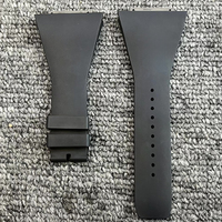 Bracelet de montre en fluororubber personnalisé, classique et luxueux, deux couleurs, noir et blanc, série polyvalente avec extrémités en alliage de titane
