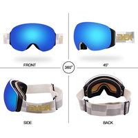 Logo quantité minimale de commande basse Lunettes de neige personnalisées Anti-buée Protection UV Sphérique Double Lunettes de ski Snowboard Lunettes de neige pour hommes femmes