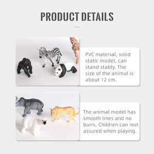 Modèles d'animaux sauvages statiques en plastique Learning Resources, figurines d'animaux de zoo, lot de 6 petits jouets d'animaux sauvages en PVC pour les tout-petits de 1 à 3 ans et de 3 à 5 ans - Product Image 5