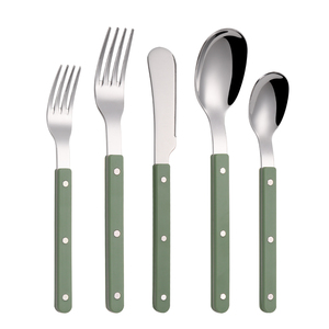 Đám cưới tái sử dụng thép không gỉ Flatware Set với ABS đầy đủ tang xử lý dao muỗng ngã ba đám cưới khách sạn dao kéo nhựa xử lý - Product Image 1