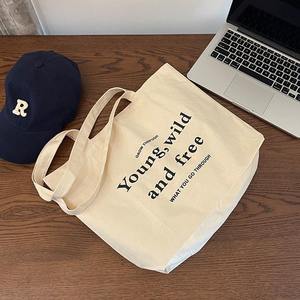 Custom Printed Eco-friendly Cotton <b>Canvas</b> Tote Bag Reusable <b>Plain</b> Folding Design Factory-Designed Logo Recycled Shopping Bag - Product Image 3