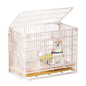 Sıcak Satış İç Mekan Küçük Tekerlekli Büyük Demir Kafes Taşıma İmkanı Sunan İstiflenebilir Köpek Kafesi Villa Köpek Kafesi Kutusu Toz Boyalı - Product Image 5