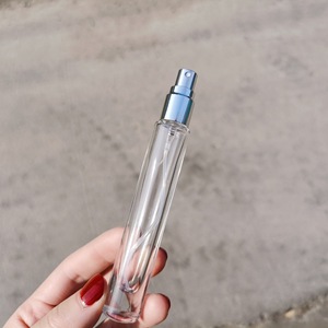 10ml lüks temizle yuvarlak kalın alt cam boş parfüm şişesi parfüm yağı ambalaj için vida üst ince sis püskürtücü ile - Product Image 6