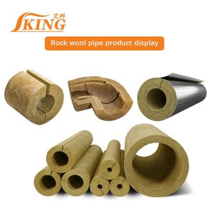 Pour ISOKING 120kg/m3 Design moderne laine de <span class=keywords><strong>roche</strong></span> isolation fibre tuyau coquille taille personnalisable Tuau En Laine De <span class=keywords><strong>Roche</strong></span> fait <span class=keywords><strong>basalte</strong></span> - Product Image 4