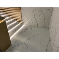 China Naturstein Treppenstufen Design Fliesen Profil Weiße Marmor treppen Mit LED-Licht