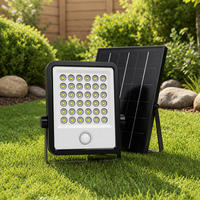OUTLUX TE025 Proyector de Luz de Seguridad Solar 200W con Control Remoto, Recargable, para Exteriores, Estadio, LED, IP65, 90° de Haz, ABS