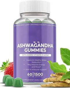 ashwaganda gummies Suppliers-अश्वगंधा Gummies की खुराक w/जस्ता विटामिन डी-चिपचिपा विटामिन तनाव से राहत के लिए