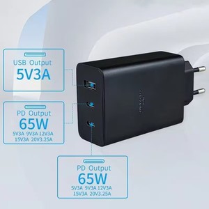 <span class=keywords><strong>Chargeur</strong></span> mural USB-C GaN <span class=keywords><strong>45W</strong></span> 65W à 3 ports, super rapide, pour <span class=keywords><strong>Samsung</strong></span> Galaxy S21 <span class=keywords><strong>S22</strong></span> S24 Ultra (UE, États-Unis, Royaume-Uni) - Product Image 4
