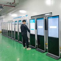 HUSHIDA Señalización Digital y Pantalla LCD Wifi Sin Pantalla Táctil, Tótems de Pie, Quioscos de 43 Pulgadas, Equipo de Reproducción de Publicidad para Interiores