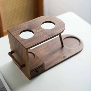 BAMBUS Set <span class=keywords><strong>per</strong></span> Caffè Pour-over Moderno e Minimalista con Supporto in Legno Massello e Macinacaffè Manuale - Product Image 2