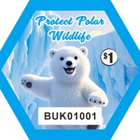 Billets à gratter personnalisés Animaux Antarctiques, Impression numérique, Gagnez instantanément, Design gratuit, Carte à gratter en papier