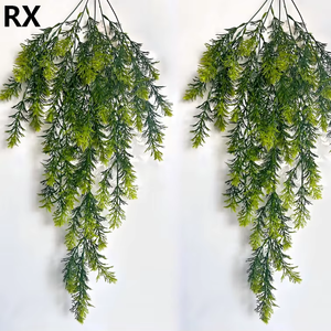 Pianta Artificiale, Foglie di Vaniglia, Felce, Ghirlanda di Fiori, Pianta Pendente in Materiale PE, 80cm, <span class=keywords><strong>Design</strong></span> Moderno per Giardino Interno - Product Image 1