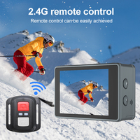 Cámara de Acción Compatible con 5K 30FPS, Pantalla Dual de 2.0 Pulgadas IPS Táctil, WiFi, Videocámara para Vlogs, Carcasa Impermeable de 30M, Control Remoto 4G