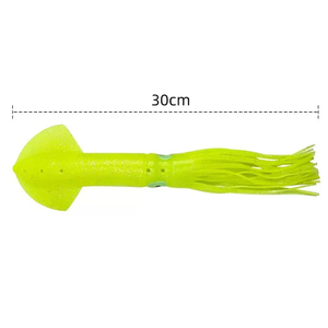 طُعم صيد الحبار الملون بطول 30 سم، يتوهج في الظلام، مجموعة طُعم الحبار والأخطبوط بألوان متنوعة، طُعم صيد ناعم - Product Image 3