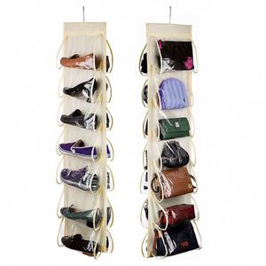 High Quality 12-grid Organizer Dust Bag and <b>Shoe</b> Storage Hanging Bag Rotatable <b>Shoe</b> Storage Bag - Product Image 5