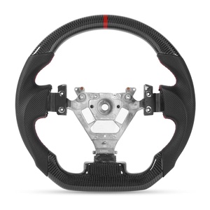 Volant sport et design luxueux en cuir perforé en fibre de carbone sur mesure 2009+ adapté à Nissan 350Z 370Z - Product Image 1