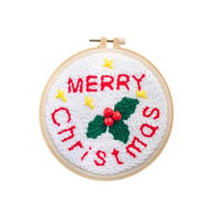 <span class=keywords><strong>Bordado</strong></span> decoración casa de Navidad perro de dibujos animados DIY magia Punch aguja <span class=keywords><strong>Kit</strong></span> de <span class=keywords><strong>bordado</strong></span> para principiantes con aro - Product Image 4