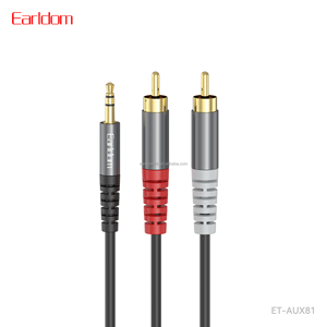 สายแยกสัญญาณเสียง Earldom 3.5 มม. เป็น 2RCA สายแจ็ค RCA สายสัญญาณเสียง RCA สำหรับสมาร์ทโฟน เครื่องขยายเสียง โฮมเธียเตอร์ - Product Image 2