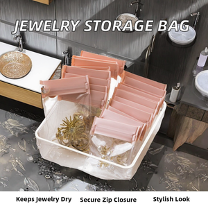 Sac de rangement pour bijoux, épaissi, anti-oxydation, étanche, en EVA, avec fermeture éclair auto-scellante, tendance, pour boucles d'oreilles, capacité 5-10L - Product Image 2