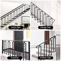 Wohnkultur Veranda Balkon Deck Geländer Outdoor Step Dekorieren U-Form Treppen Baluster Geländer Seiten montage Aluminium legierung Handlauf
