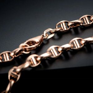 Xinfly Au750 Cadena de Oro Puro de 18k Tipo Nariz de Cerdo, Joyería Empeñable, Collar de Oro Real de 18k para Hombres y Mujeres - Product Image 3