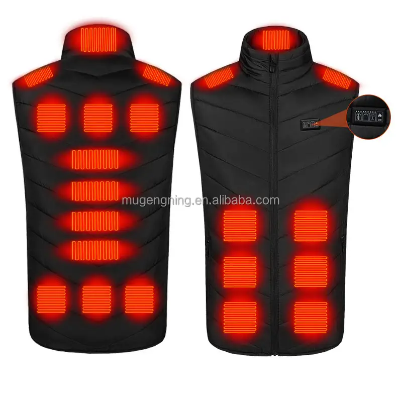 Jacket with heating and charging bank usb battery electric heating vest jacket Men Winter Women's vest