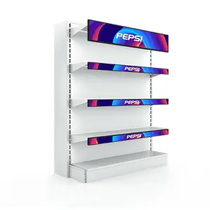 Resee Rak Supermarket Bar Lcd Display Rak Harga Tag Display Dalam Ruangan Desain Iklan Digital Papan Nama dan Tampilan