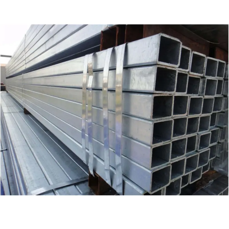 Tubo de acero galvanizado Erw Tubo galvanizado 4X4 pulgadas Soldadura ranurada 150X150 200X200 Tubo de acero cuadrado galvanizado Calibre 12