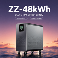 Batería de Litio de 51.2V 600Ah 900Ah 30KWh 48kWh LiFePO4 con Energía Solar, Portátil, con 10 Años de Garantía, Bluetooth, Wifi, para Almacenamiento de Energía en el Hogar