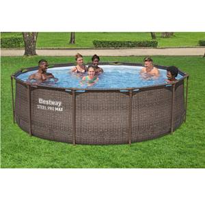 Bestway 56709 <span class=keywords><strong>Piscine</strong></span> familiale extérieure en PVC avec cadre en acier Pro MAX <span class=keywords><strong>Piscine</strong></span> hors sol ronde 3.66 m X 1.00 m - Product Image 1