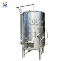 Fermenteur à vin à plateau ouvert en acier inoxydable 304/316 personnalisé, capacité 100L-20000L, avec refroidissement par plaques alvéolées et système PLC, modèle 5000L