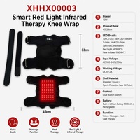 VU 660nm & 850nm Wiederaufladbares Nahinfrarot-Lichttherapiegerät Vibrations-Kniemassagegerät zur Schmerzlinderung