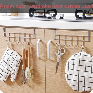 Üst kabine için paslanmaz çelik kapı kanca geri evler için yatak odası için giysi rafı yerden tasarruf Metal havlu asılı - Product Image 4