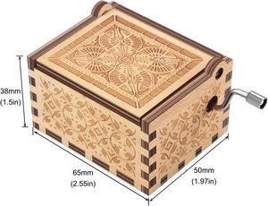 Wood Music Boxes Laser Engraved Vintage Wooden <strong>Sunshine</strong> Musical Box <strong>Gifts</strong> for Girlfriend,Boyfriend,Family Friends - Product Image 3