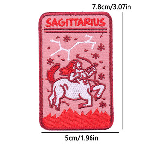 Nuovo ricamo segni zodiacali Applique ferro Girly su oroscopo patch per abbigliamento cappello - Product Image 5