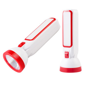 ไฟฉาย LED แบตเตอรี่แบบชาร์จไฟได้ พลาสติก ABS แหล่งกำเนิดแสงสีขาวสำหรับกลางแจ้ง - Product Image 1