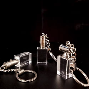 <strong>Cheap</strong> Wholesale clear Blank Blank <strong>Crystal</strong> K9 square <strong>Crystal</strong> Keychain Gift Packing Glass Handmade Keyring for Laser Engraving - Product Image 3