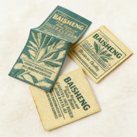 Accessoires vestimentaires, étiquettes de lavage et étiquettes de col personnalisées avec le nom de la marque, 100% polyester, tissées à la machine