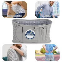 Ceinture de massage lombaire FSPG à chargement USB avec décompression par air, chauffage par lumière rouge, vibration et soutien de traction lombaire, taille unique