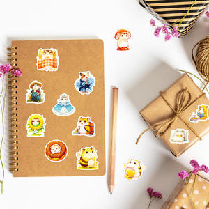 56 autocollants découpés en forme de <span class=keywords><strong>hamster</strong></span> aquarelle, imperméables, en vinyle, pour enfants, papeterie, planches à roulettes - Product Image 4