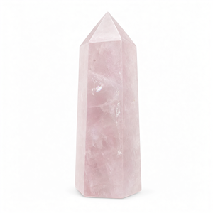 Pointe de quartz rose - Baguette de quartz rose pour la lithothérapie, pointe de pierre précieuse faite à la main - Product Image 2