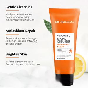 Nettoyant Visage Quotidien Doux Hydratant Anti-Acné Bio à la Vitamine C, Éclaircissant et Illuminateur, Marque Privée - Product Image 4